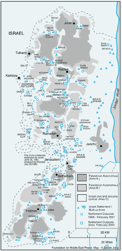 How much land do West Bank settlements take up?