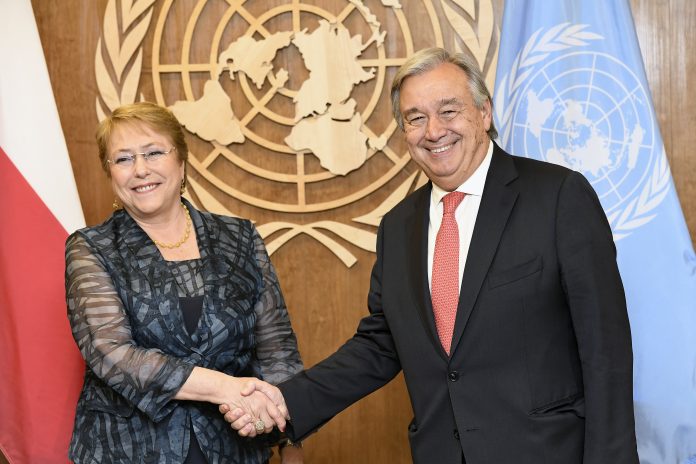 SG With H.E. Ms. Michelle Bachelet Jeria (President, REPUBLIC OF CHILE