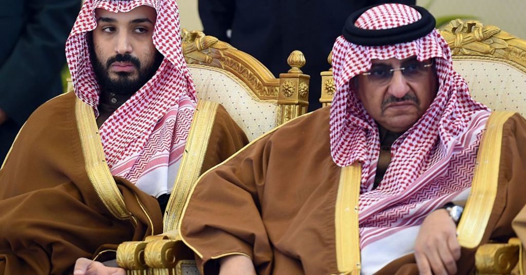 Palace intrigue: Muhammad bin Salman usurped former Crown Prince Muhammad bin Nayef (right) last year