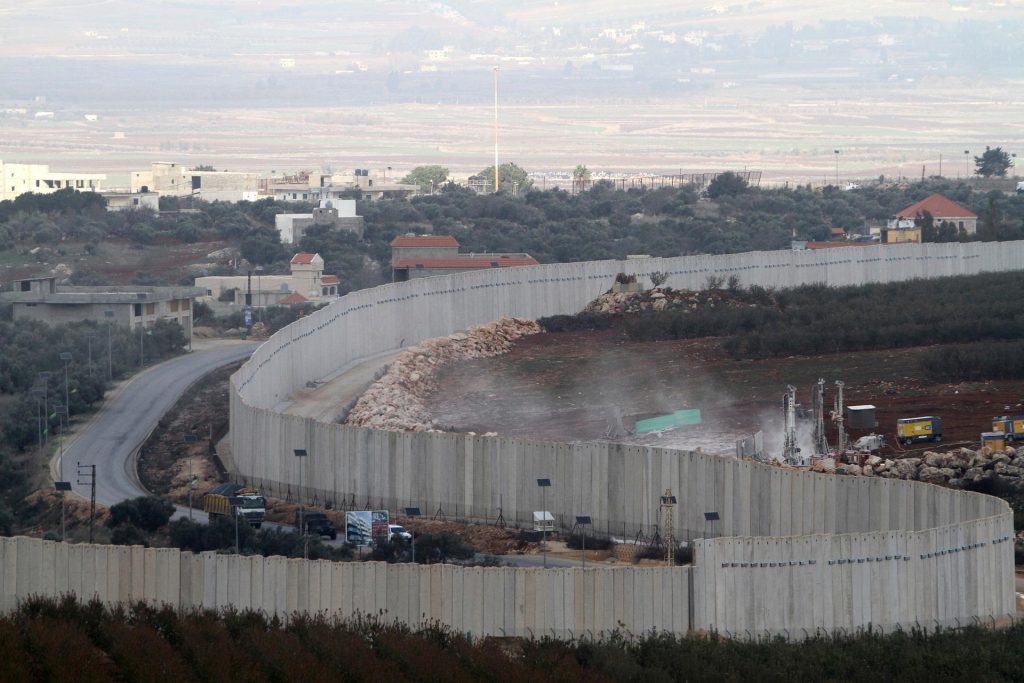 Israeli operations to dig up a tunnel along the Lebanon border near Metulla