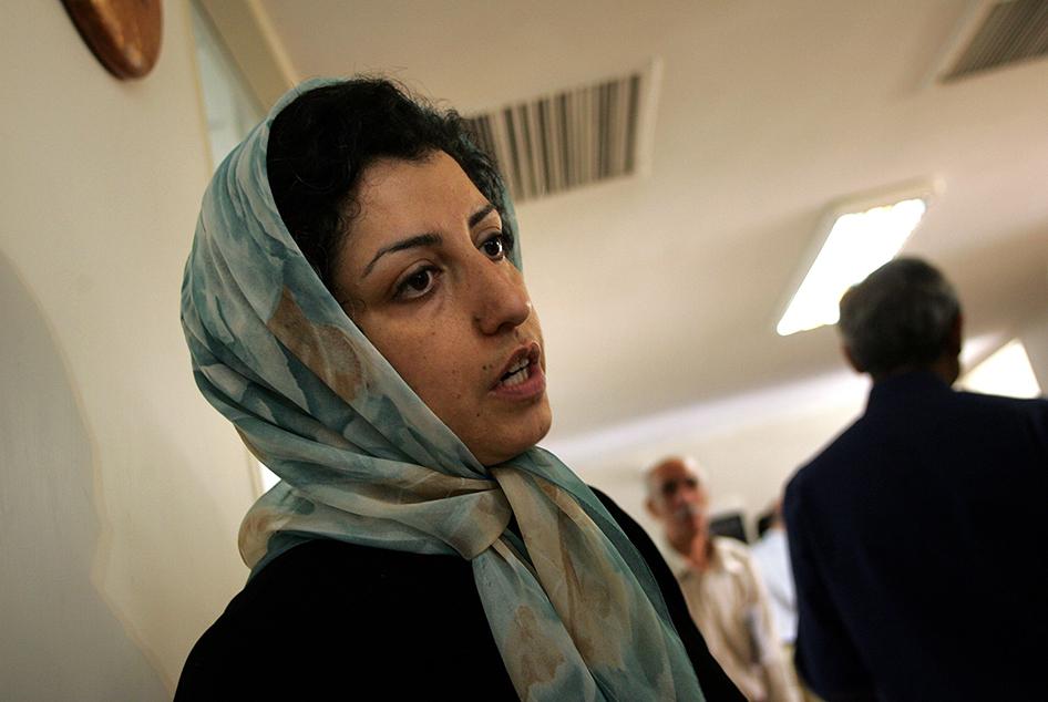 Iranian Human Rights activist Narges Mohammadi, serving a 16 year sentence for founding Legam, an anti-Death Penalty campaign
