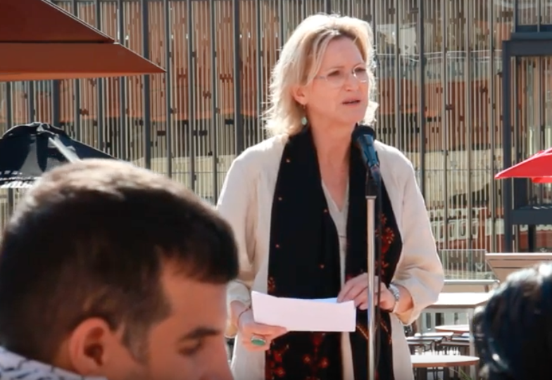 Former Labor minister Melissa Parke speaking at a WA Labor Friends of Palestine event in Perth in May 2019.
