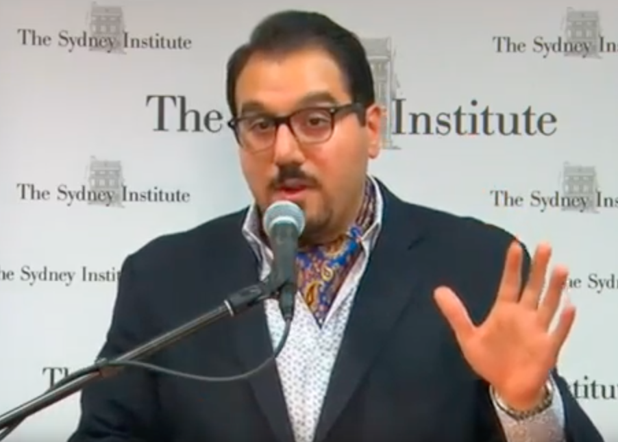 Behnam ben Taleblu speaking at the Sydney Institute.