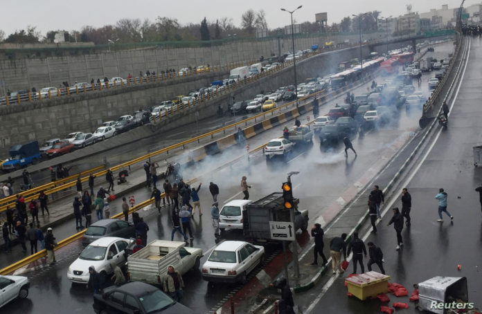 People Protest Against Increased Gas Price, On A Highway In Tehran