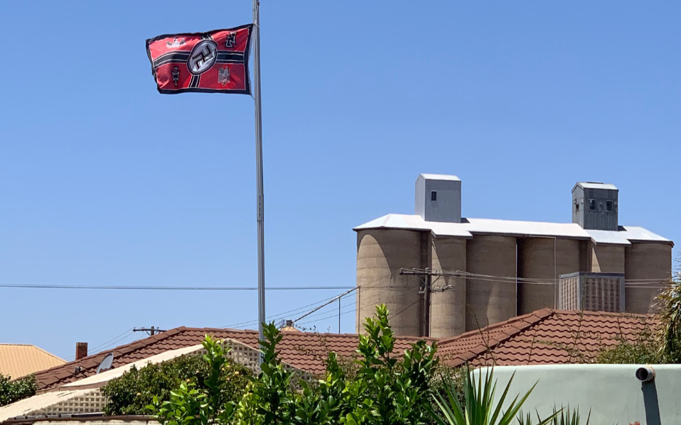A Nazi flag flew in the rural Victorian town of Beulah