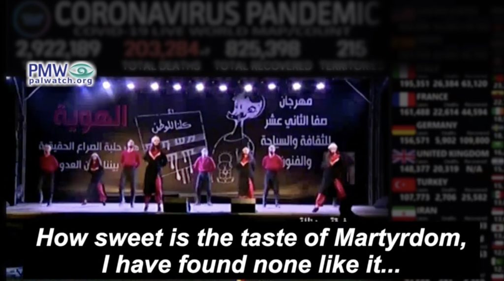 A PA-TV dance video that glorifies suicide bombing