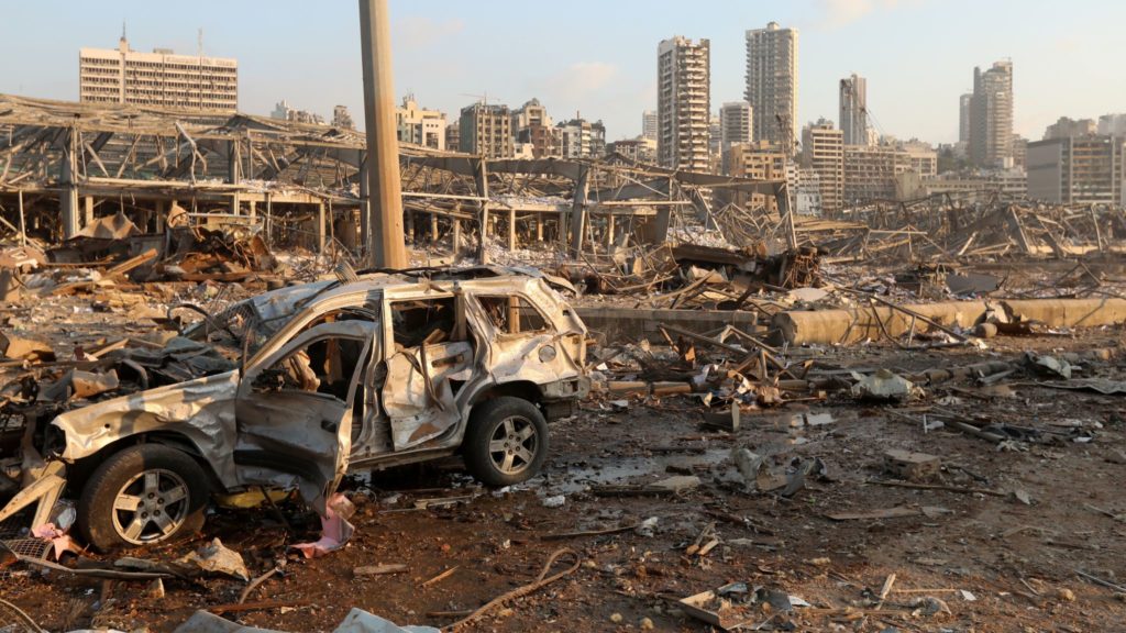 Skynews Lebanon Beirut Explosion Harbour 5058188