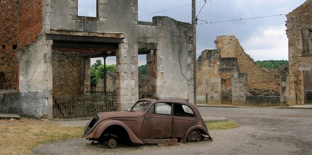 The French town of Oradour-Sur-Glane: Massacre site desecrated