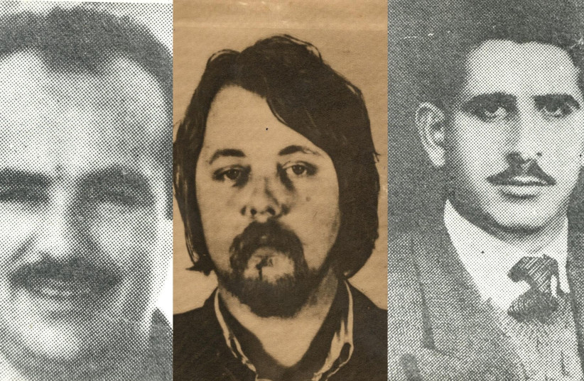 Three of the hijackers of Air France Flight 139: (from left) Fayez Abdul-Rahim al-Jaber, Wilfried Bose, Jayel al-Arja