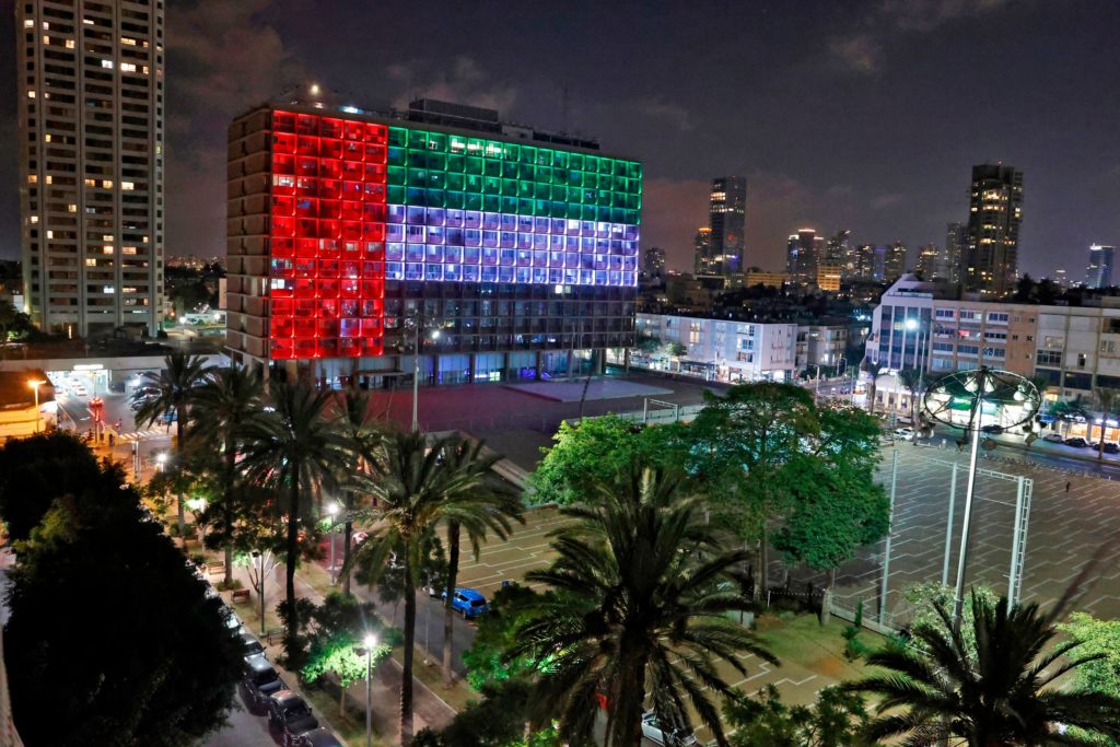 On Aug. 13, 2020, Tel Aviv City Hall was lit up with the flag of the United Arab Emirates as the UAE and Israel announced they would be establishing full diplomatic ties.