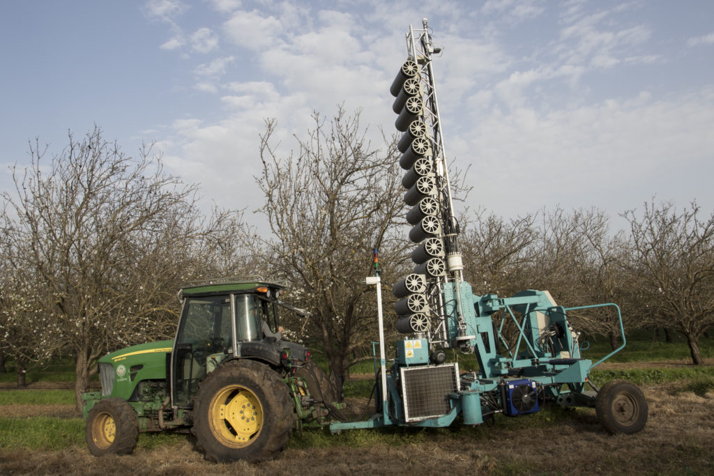 Artificial pollinators from Israeli AgTech company Edete: Coming to Australia’s almond orchards next year (Photo courtesy of Edete)