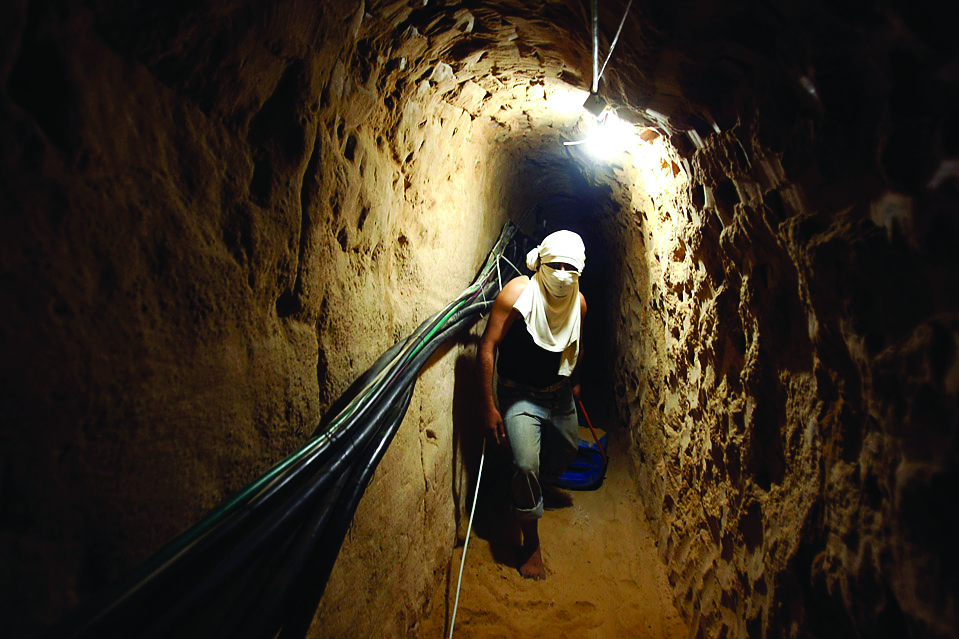 The 100-km system of tunnels below Gaza, dubbed the Metro, was supposed to be Hamas’ secret weapon (Credit: Ashernet)