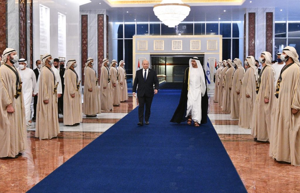 Israeli PM Bennett in Abu Dhabi (Credit: Haim Zach/IGPO)