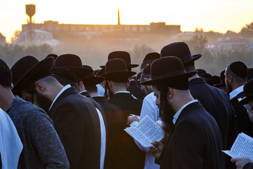 Ultra-Orthodox Jews praying in Uman, Ukraine (Credit: Shutterstock)