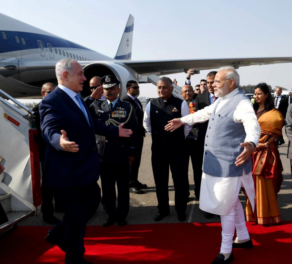 India has historically had a distant relationship with Israel, but this has changed dramatically in recent years, as evidenced by the close relationship between former Israeli PM Netanyahu and Indian PM Modi (Image: Isranet)