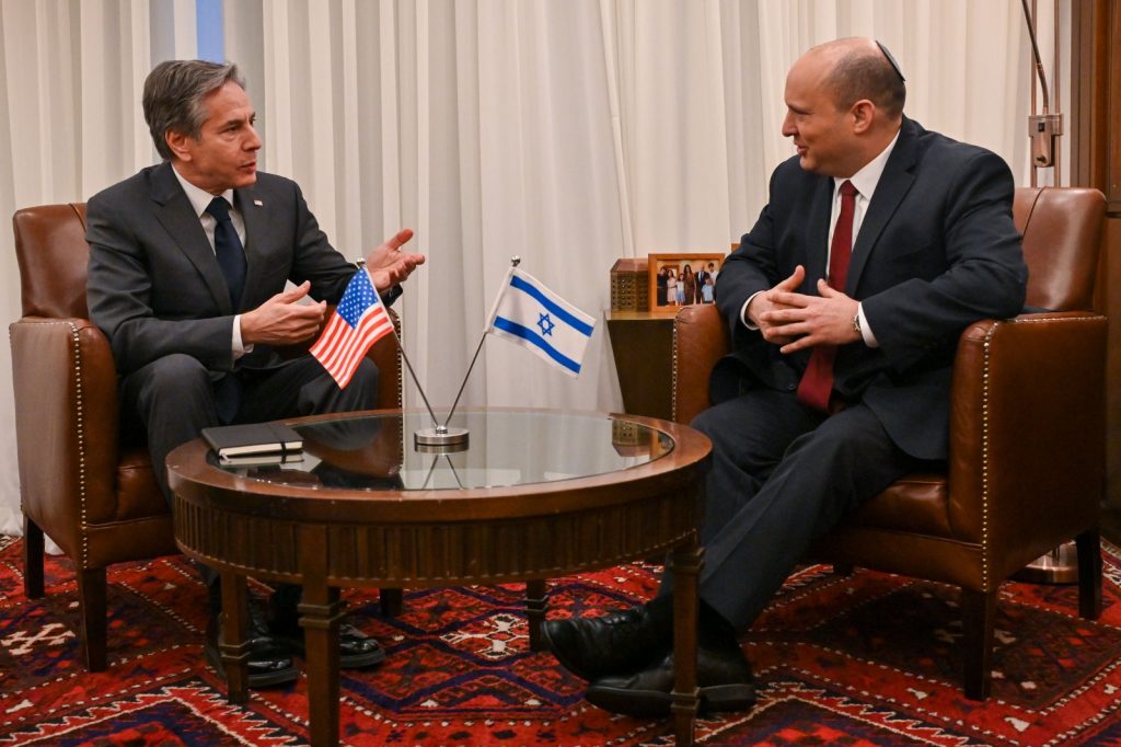 Bennett with US Secretary of State Anthony Blinken: Bennett’s policy has been to actively engage with the US Administration on Iran (Image: Flickr)