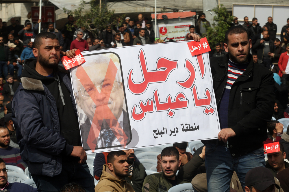 Palestinian demonstrators demand the resignation of PA President Mahmoud Abbas - the PA is increasingly viewed by many Palestinians as no longer representing their interests (Photo: Shutterstock, Anas-Mohammed)