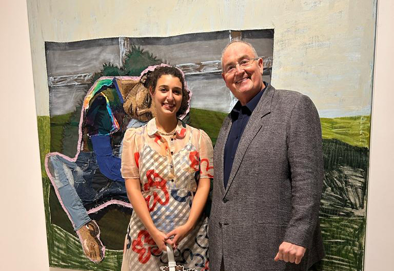 Archibald Prize winner Julia Gutman with AIJAC Director of Public Affairs Walt Secord