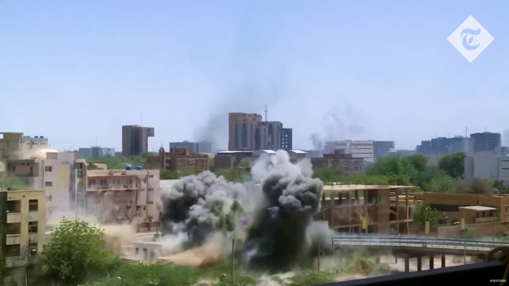 Civil war rages in Khartoum (Screenshot)