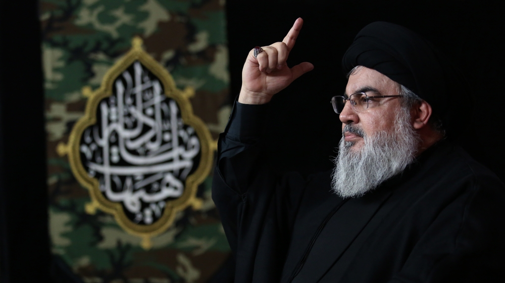 Hezbollah leader Hassan Nasrallah, who gave an address on Aug. 28 threatening the US and laying out the Iranian-led axis's new "unity of the arenas" doctrine. (Photo: Shutterstock, mohammad kassir)