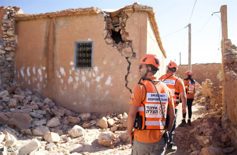 Israeli aid workers in Morocco (Image: United Hatzalah)