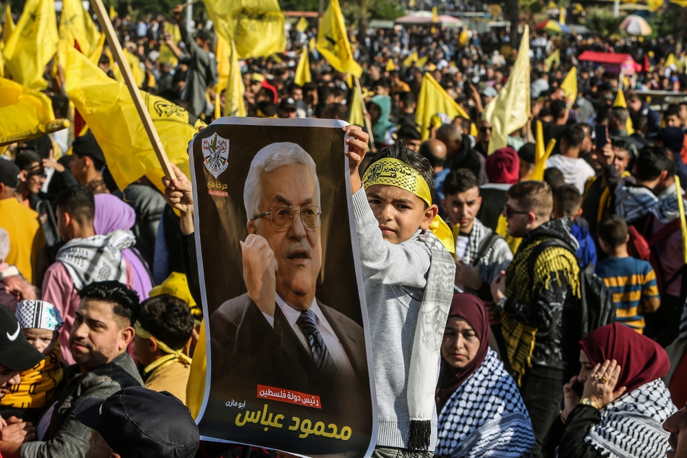 A rally of Mahmoud Abbas' Fatah party last year: Yet outside these faithful, Abbas is not only largely unpopular, but his rule over the PA has seen the Palestinian parliament dissolved, judiciary sidelined, and his party hollowed out (Photo: Shutterstock, Anas-Mohammed)