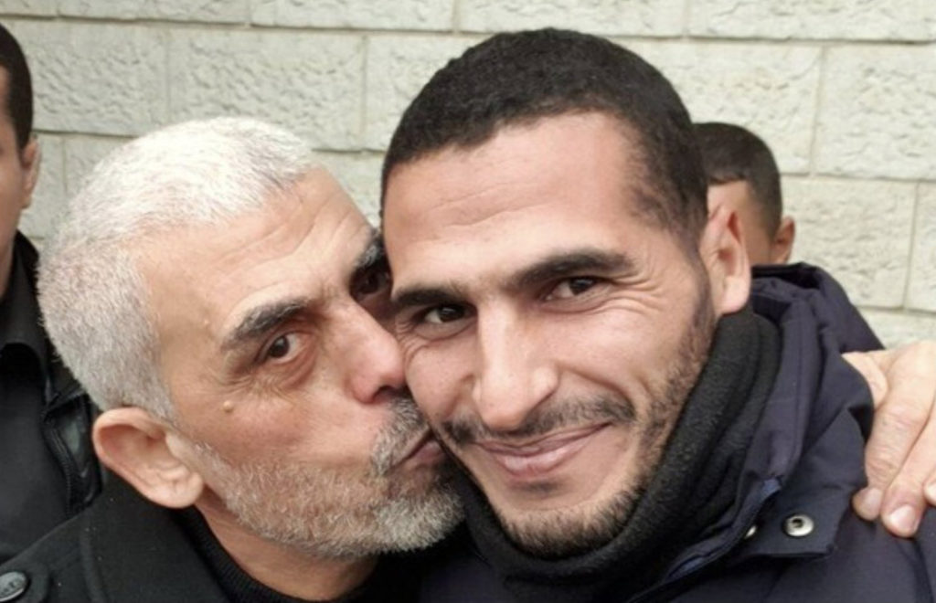 Former CNN photographer Hasan Eslaiah with Hamas leader Yahya Sinwar (Image: X/Twitter)