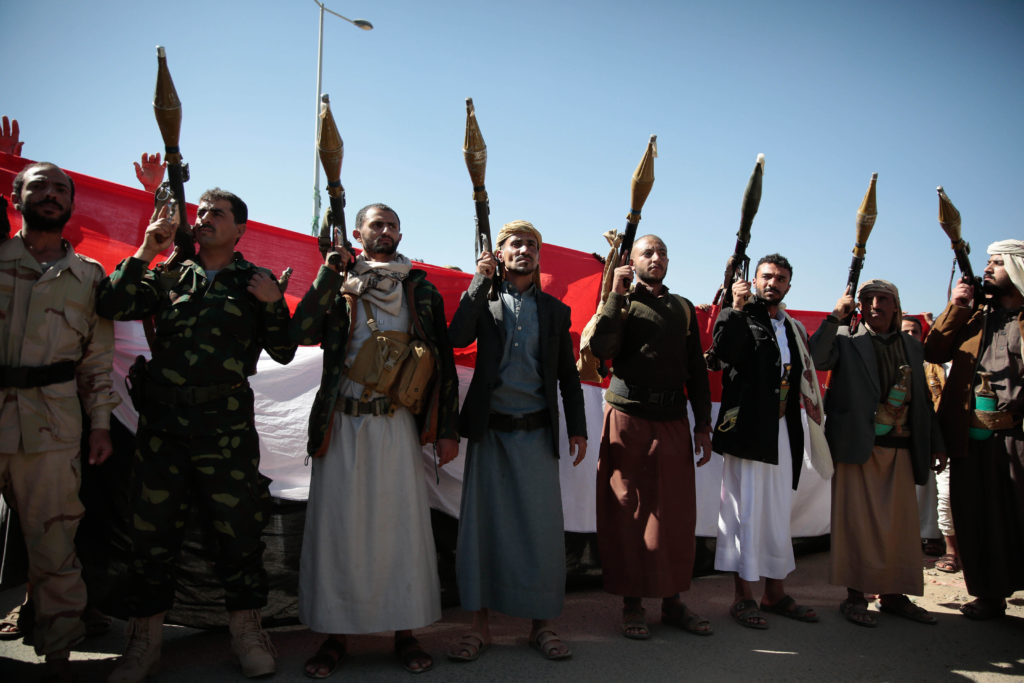 Fighters from Yemen’s Houthis, who have now turned their Iranian-supplied missiles and drones against Israel (Image: Maad Ali/Alamy Live News)
