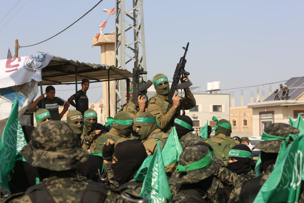Hamas fighters in the souther Gaza Strip (Image: Abed Rahim Khatib/ Shutterstock)