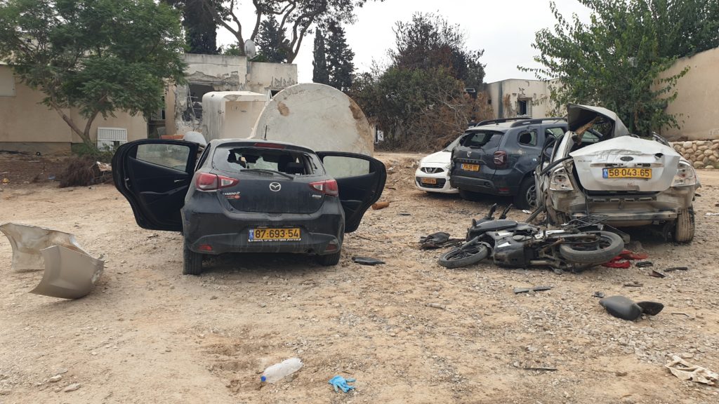 Scenes of devastation post-October 7 at Kibbutz Kfar Aza (Image: Shutterstock)