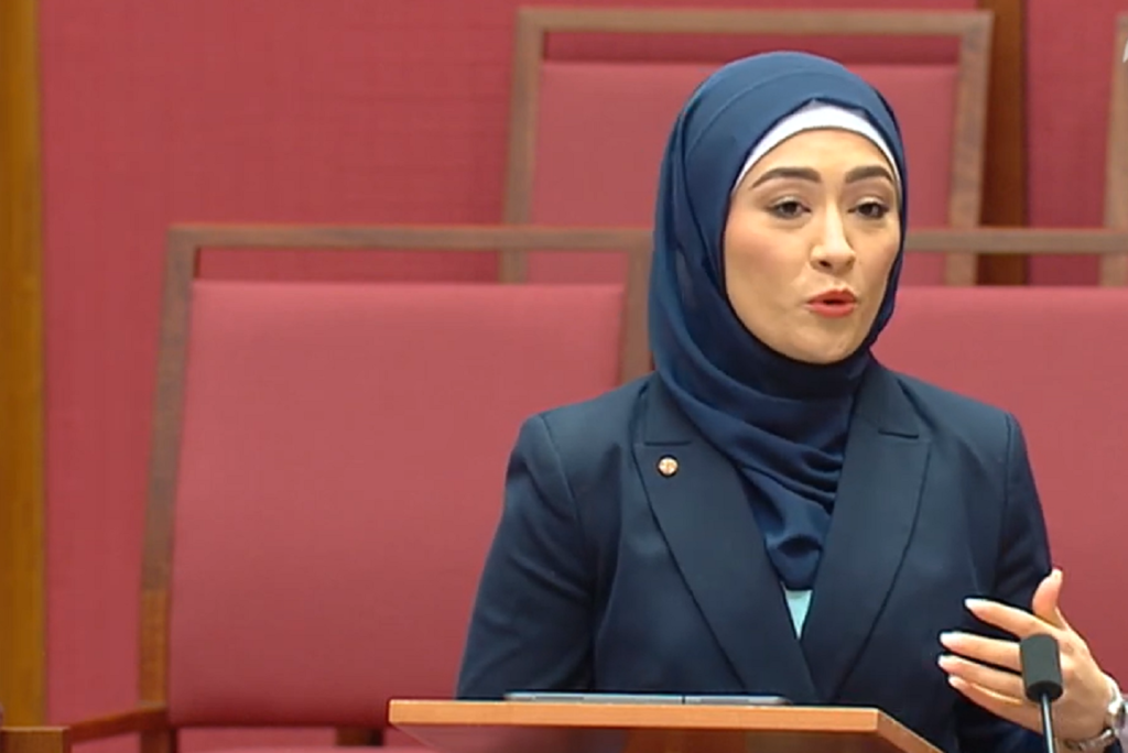 Former ALP Senator turned independent Fatima Payman (Image: X)