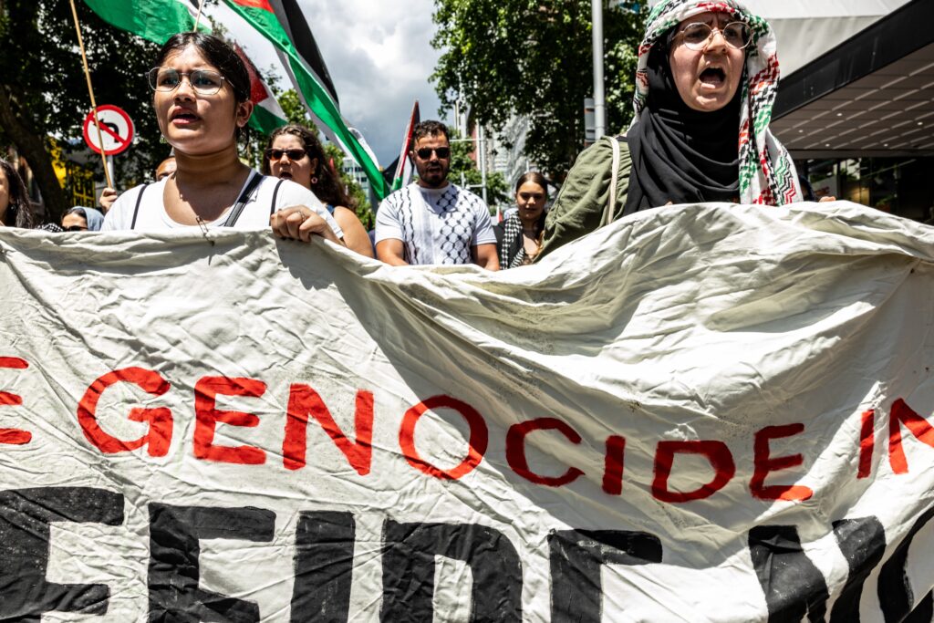 Protests on the streets of Auckland (Image: Rick Neves/ Shutterstock)