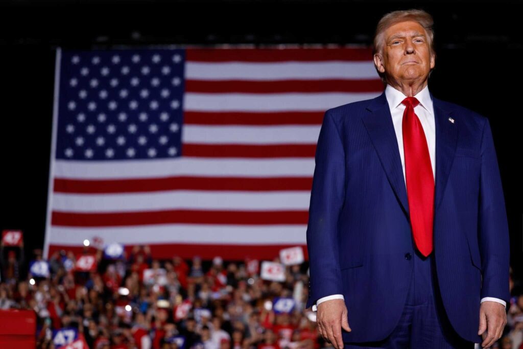 President-elect Donald Trump during a campaign rally in Michigan, October 2024 (Image: Anna Moneymaker/ Shutterstock)