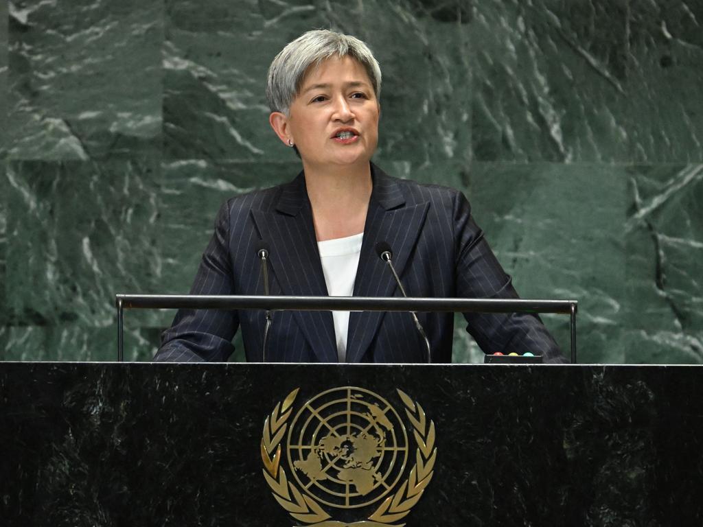 Foreign Minister Penny Wong continues to admit various UN resolutions are fundamentally flawed, but then vote for them anyway (Image: UN)