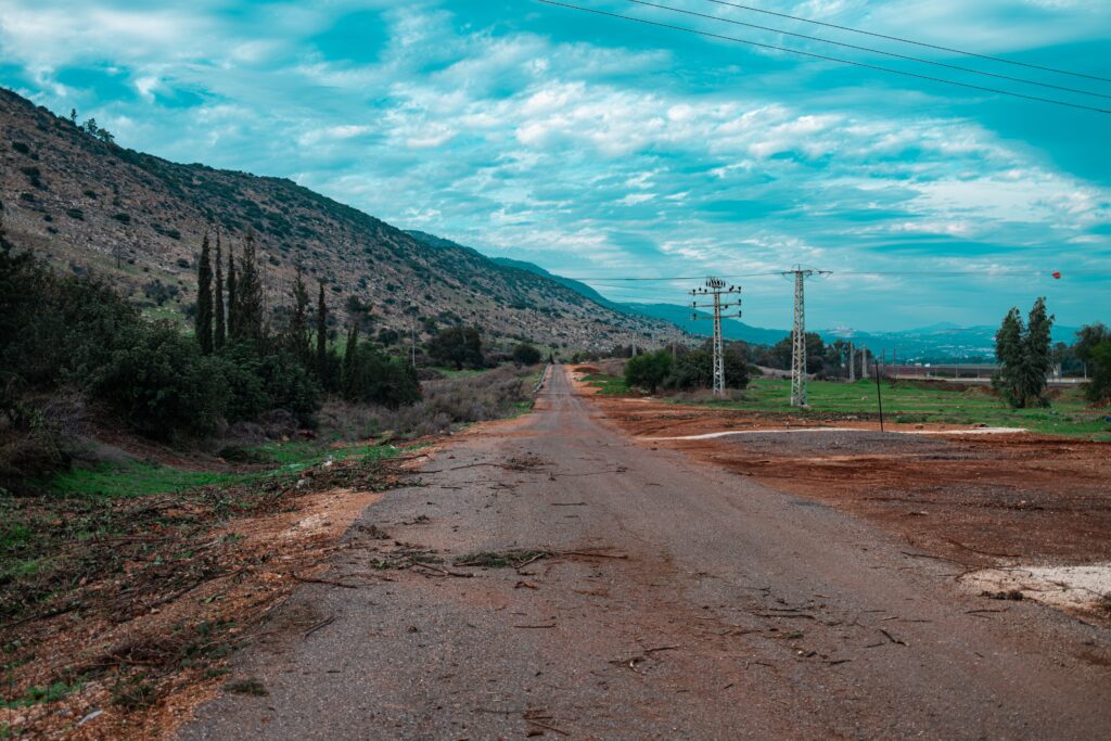 Empty road in northern Israel’s Upper Galilee region in the wake of the Israel-Hezbollah war (Image: Shutterstock)