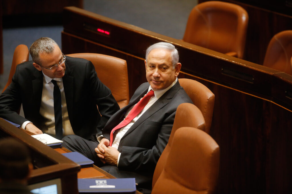 Israeli Justice Minister Yariv Levin, with PM Netanyahu: Both boycotted Justice Amit’s swearing-in ceremony and have vowed not to work with him (Image: Shutterstock)