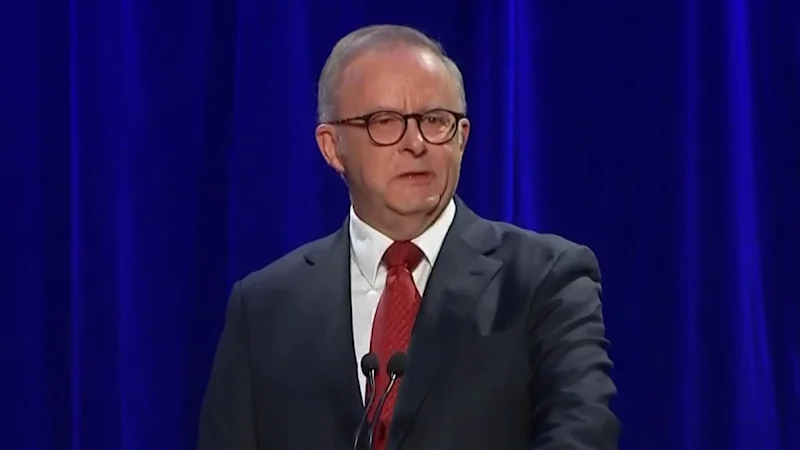 Re-elected Prime Minister Anthony Albanese (Screenshot)