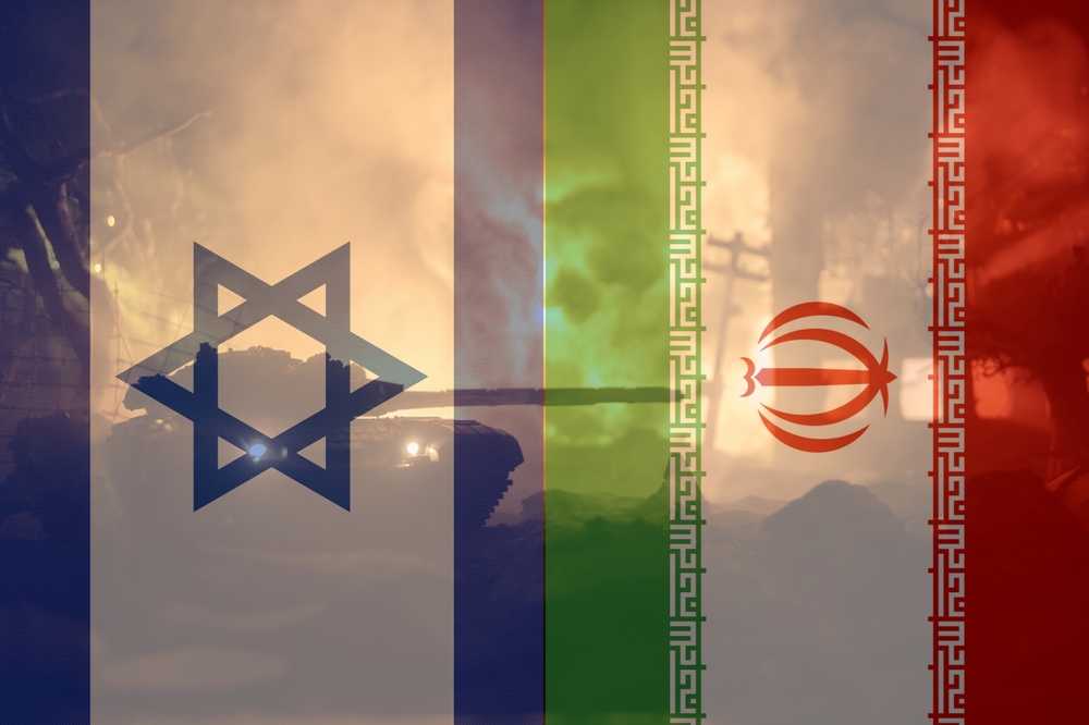 Israel,And,Iran,Conflict,Concept,With,Burning,Battlefield