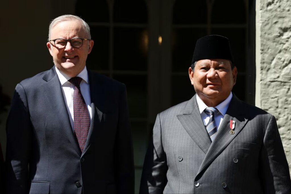 PM Albanese with President Prabowo at Kirribili House, Sydney (Image: X)