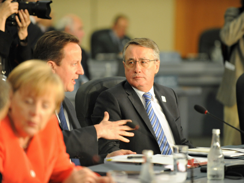 Wayne Swan with then UK Prime Minister David Cameron in 2010 (Image: Number 10/ Flickr)