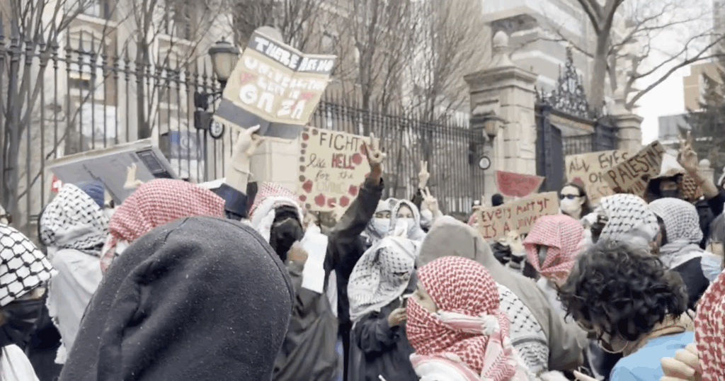 Students who spread antisemitic anti-Zionism on university campuses may have learned their hatred in secondary or even primary school (Image: Screenshot/ X)