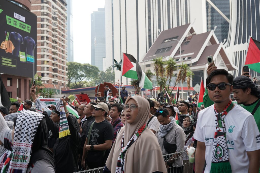 Solidarity with the Palestinian cause on the streets of Kuala Lumpur (Image: Shutterstock)