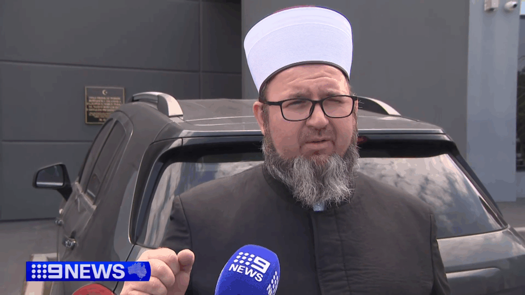 Victorian Imam Ismet Purdic (Screenshot, Nine Network)