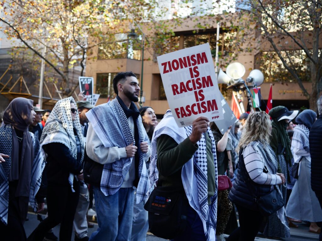 Protesters in Melbourne (Image: Marius Amerio-Cox/ Shutterstock)