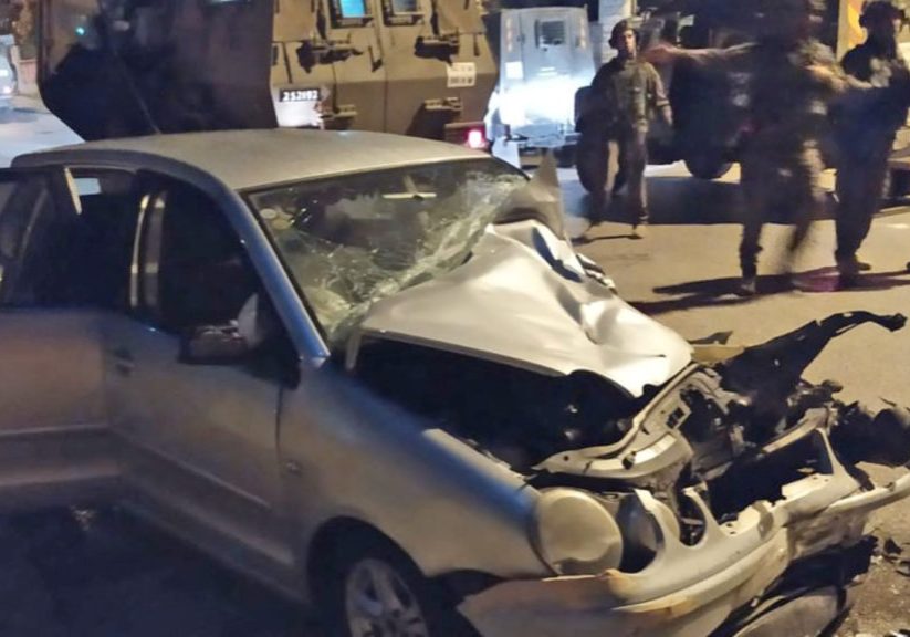 A car ramming in Ramallah