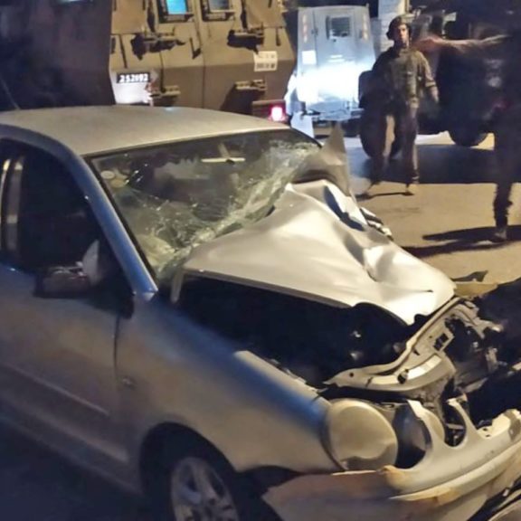 A car ramming in Ramallah