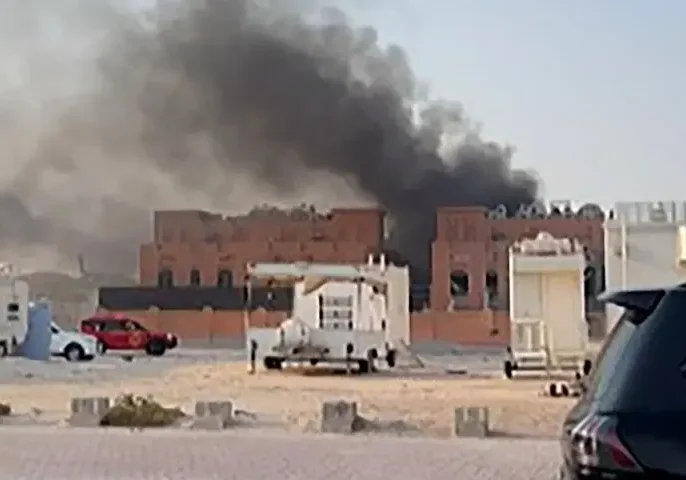 Scene of the Doha attack (screenshot)
