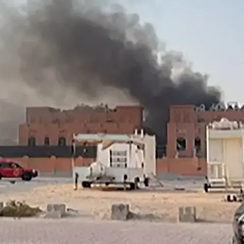 Scene of the Doha attack (screenshot)