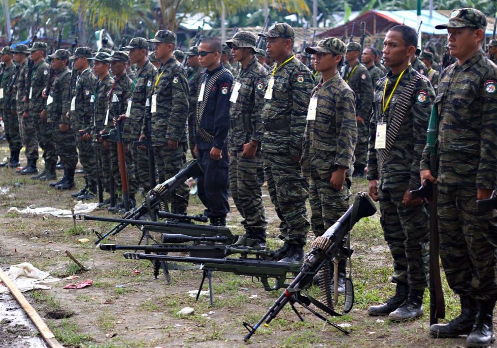 Moro Islamic Liberation Front fighters in Maguindanao province: Laying down arms for political autonomy (Image: MindaNews)