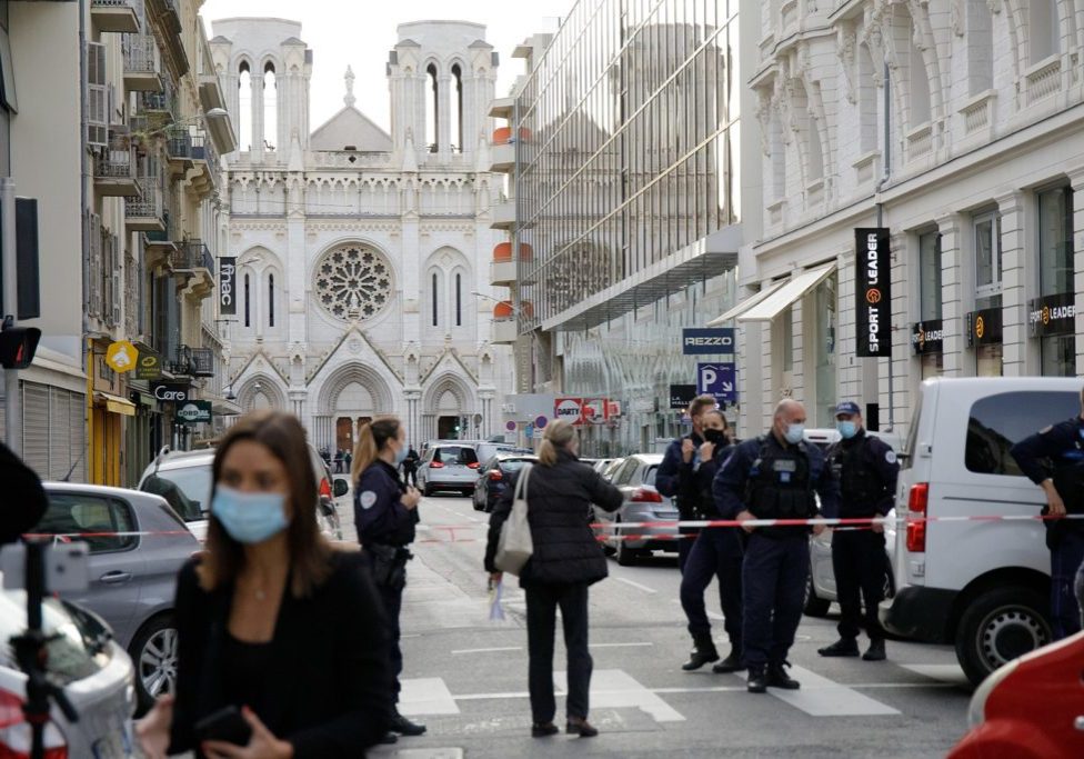 The site of the Nice stabbing.
Photo: Martino C